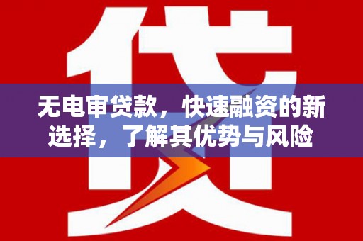 绥滨无电审贷款，快速融资的新选择，了解其优势与风险