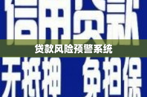 绥滨贷款风险预警系统