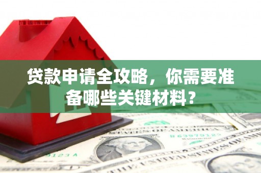 绥滨贷款申请全攻略，你需要准备哪些关键材料？