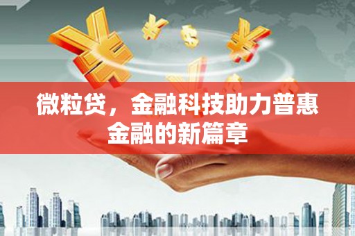 绥滨微粒贷，金融科技助力普惠金融的新篇章