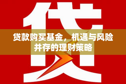 绥滨贷款购买基金，机遇与风险并存的理财策略