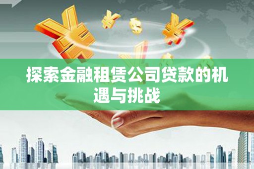 绥滨探索金融租赁公司贷款的机遇与挑战