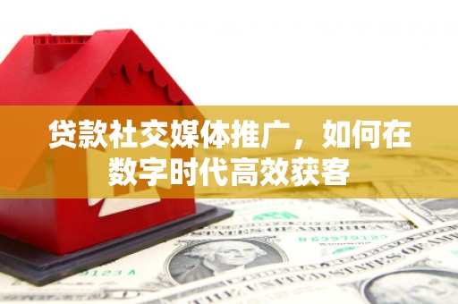 绥滨贷款社交媒体推广，如何在数字时代高效获客