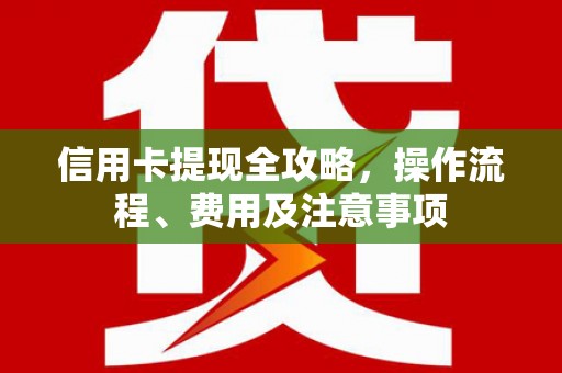绥滨信用卡提现全攻略，操作流程、费用及注意事项