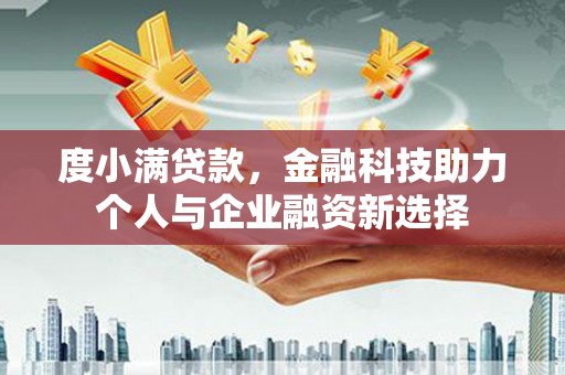 绥滨度小满贷款，金融科技助力个人与企业融资新选择
