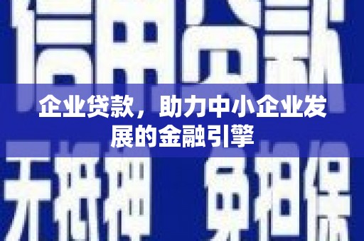 绥滨企业贷款，助力中小企业发展的金融引擎