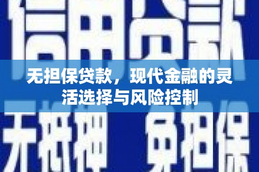 绥滨无担保贷款，现代金融的灵活选择与风险控制