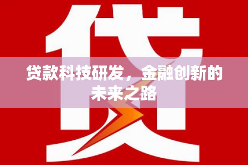 绥滨贷款科技研发，金融创新的未来之路
