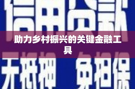 绥滨助力乡村振兴的关键金融工具