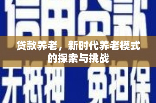 绥滨贷款养老，新时代养老模式的探索与挑战