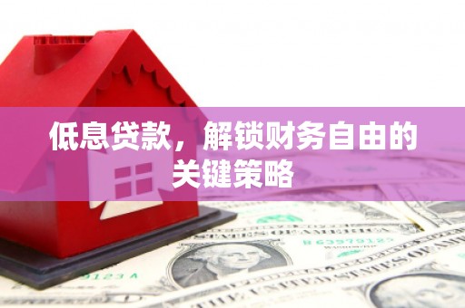 绥滨低息贷款，解锁财务自由的关键策略