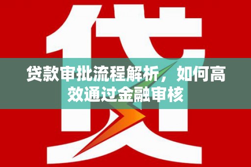 绥滨贷款审批流程解析，如何高效通过金融审核