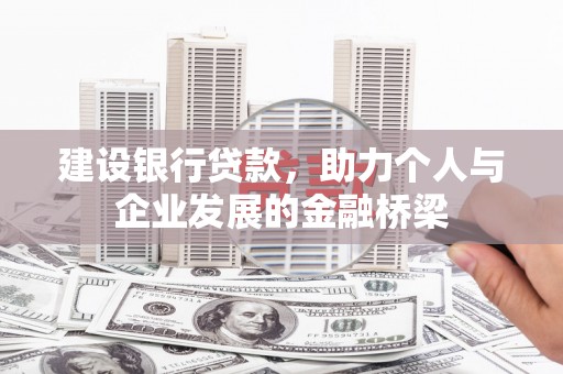 绥滨建设银行贷款，助力个人与企业发展的金融桥梁