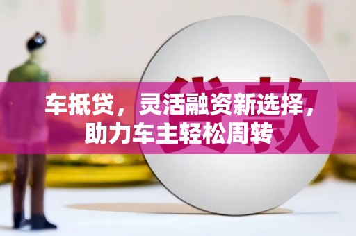 绥滨车抵贷，灵活融资新选择，助力车主轻松周转