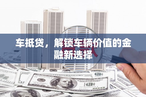 绥滨车抵贷，解锁车辆价值的金融新选择
