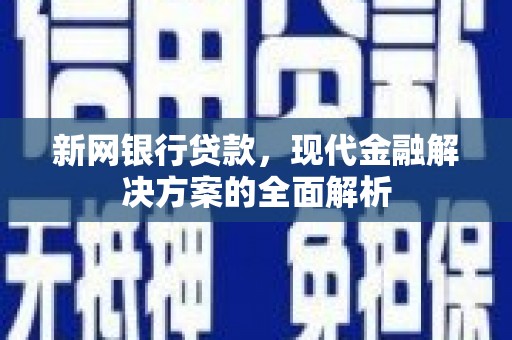 绥滨新网银行贷款，现代金融解决方案的全面解析