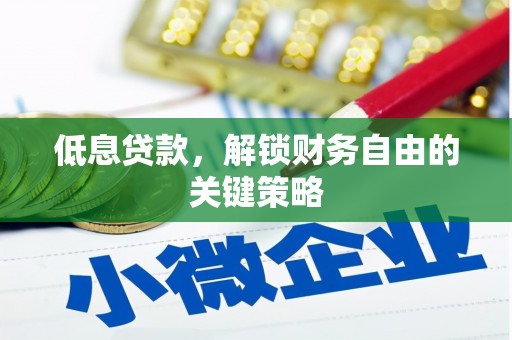 绥滨低息贷款，解锁财务自由的关键策略