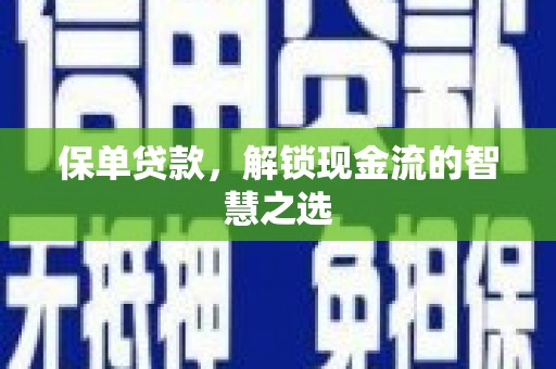 绥滨保单贷款，解锁现金流的智慧之选