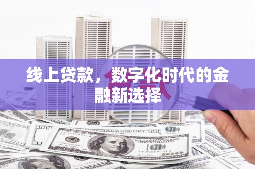 绥滨线上贷款，数字化时代的金融新选择