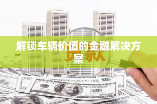 绥滨解锁车辆价值的金融解决方案