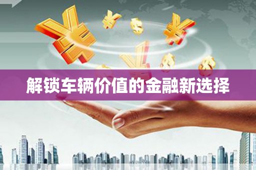 绥滨解锁车辆价值的金融新选择