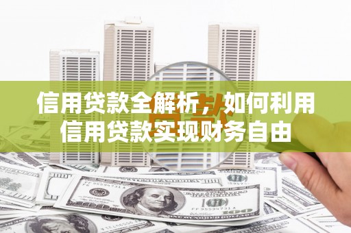 绥滨信用贷款全解析，如何利用信用贷款实现财务自由