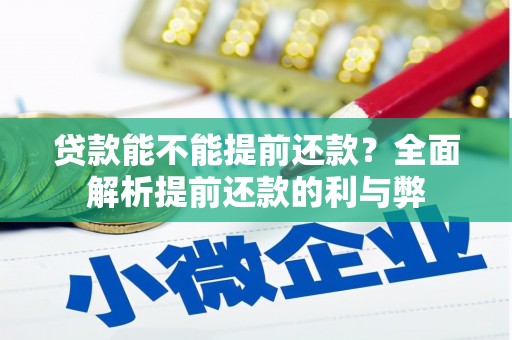绥滨贷款能不能提前还款？全面解析提前还款的利与弊
