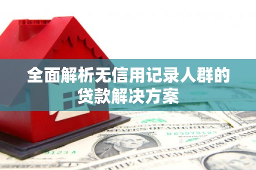 绥滨全面解析无信用记录人群的贷款解决方案